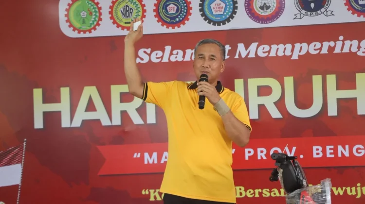 Momentum Mayday 2026, Polda Bengkulu bersama KSPI Jalan Santai