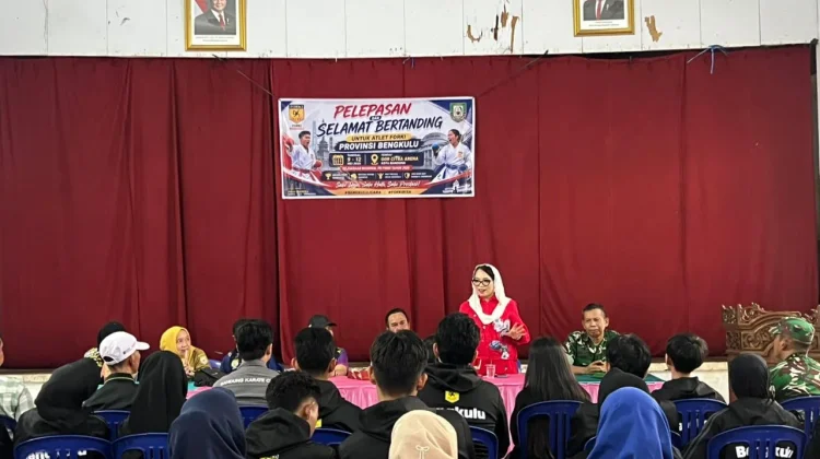 Senator Destita Lepas Kontingen FORKI Bengkulu Menuju Kejurnas Karate 2026