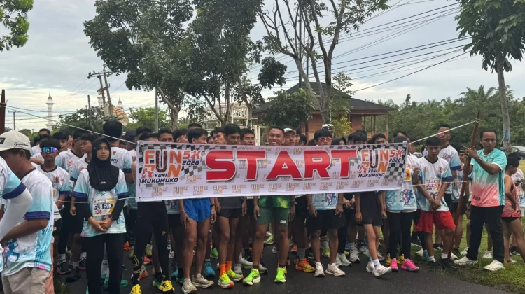 Puluhan Masyarakat Antusias Ikuti Fun Run 5K di Kabupaten Muko-Muko