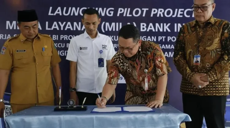 Bank Indonesia Bengkulu bersama PT.Pos Resmikan Projek Dilan dan Mila