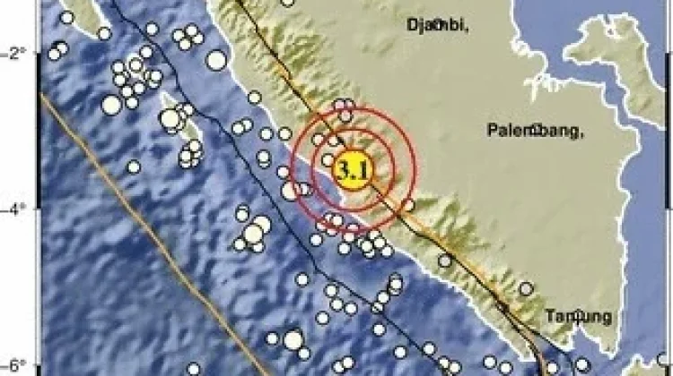Rejang Lebong Diguncang Gempa Dengan Magnitudo 3.1