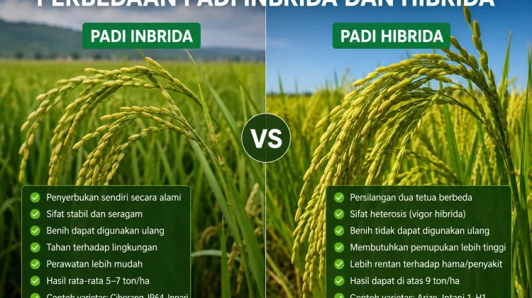 Perbedaan Utama Padi Inbrida dan Hibrida