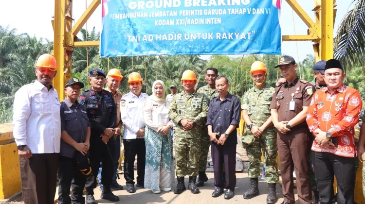 Ground Breaking Jembatan Perintis Garuda Tahap V dan VI Kodam XXI Radin Inten