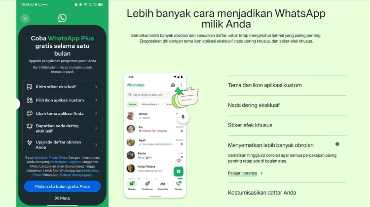 WhatsApp Plus Hadir, Pengguna Bisa Coba Gratis Selama Sebulan