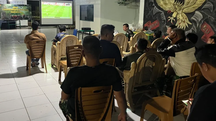 Kodim 0423/Bengkulu Utara Gelar Nobar Kebangsaan Piala Dunia 2026
