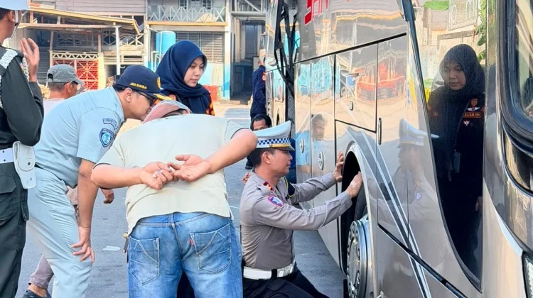 Jasa Raharja Bengkulu Bersama Stakeholder Gelar Ramp Check Armada Angkutan Umum