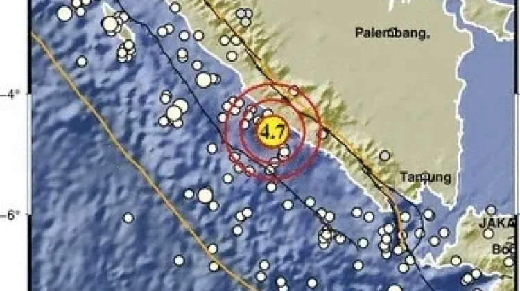 Dinihari Tadi Bengkulu Selatan Diguncang Gempa Dengan Magnitudo 4.7