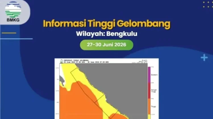 BMKG Bengkulu Rilis Informasi Tinggi Gelombang, Tanggal 27 hingga 30 Juni 2026