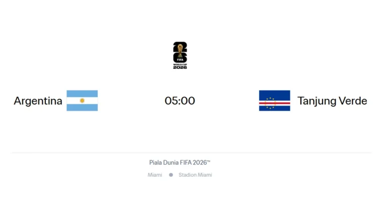 Argentina Ditantang Debutan Piala Dunia 2026, Tanjung Verde, di babak 32 Besar