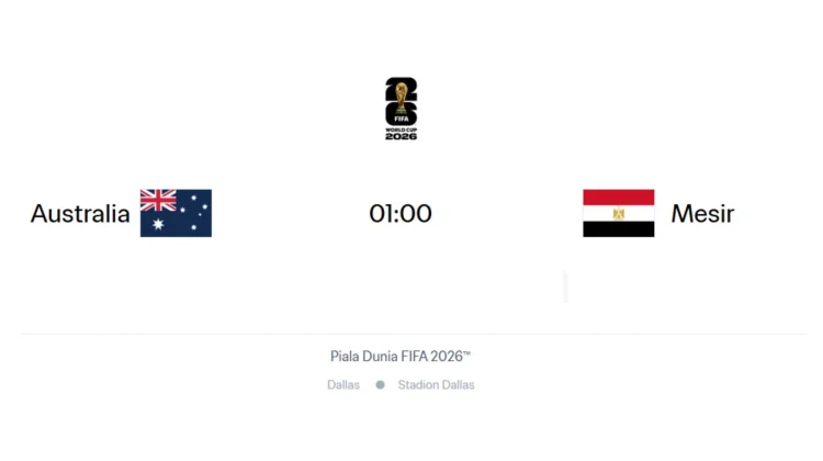 Australia dan Mesir Berebut Satu Tempat di Babak 16 Besar Piala Dunia 2026