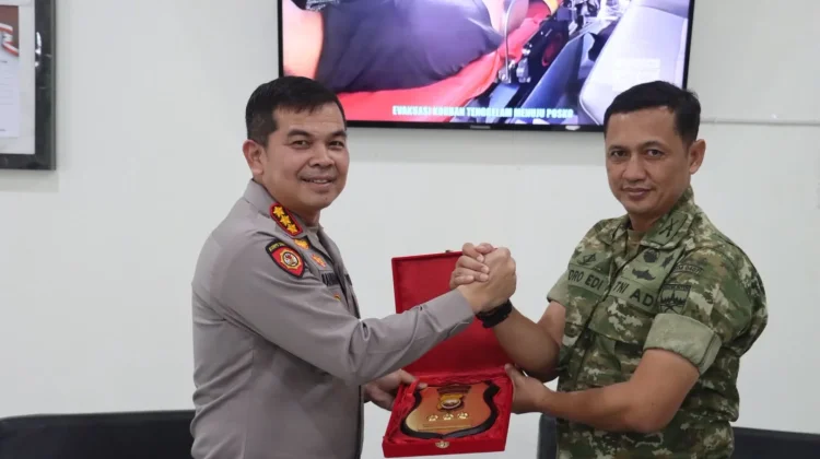 Jalin Soliditas dan Kolaborasi, Kapolresta Bengkulu Sambangi Kodim 0407/Bengkulu