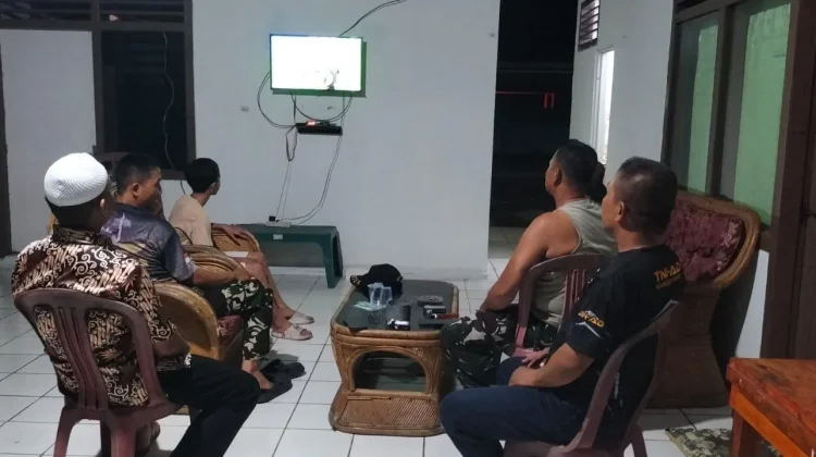 Kodim 0423/BU Gelar Nobar Piala Dunia  Serentak di 16 Titik