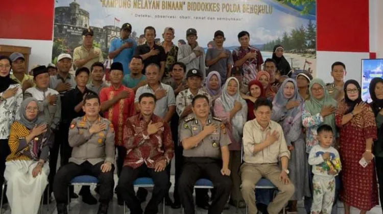 Kampung Nelayan Sumber Jaya Jadi Binaan Berbasis Kesehatan Polda Bengkulu