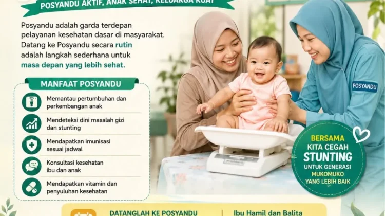 Dinkes Mukomuko Ajak Masyarakat Rutin ke Posyandu demi Cegah Stunting