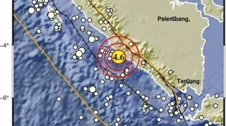 Gempa Magnitudo 4,6 Guncang Bengkulu Selatan Pagi Ini