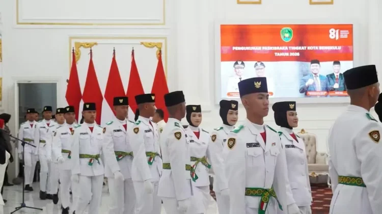 30 Anggota Paskibraka Kota Bengkulu Dikukuhkan