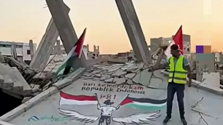 Viral! Ucapan HUT RI ke-81 dari Atas Puing Gaza Ini Bikin Auto Menangis!