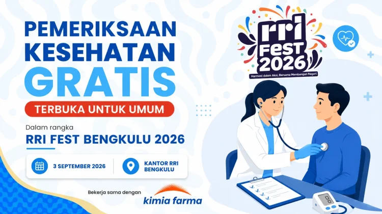 RRI Bengkulu Berkolaborasi dengan Kimia Farma, Hadirkan Cek Kesehatan Gratis