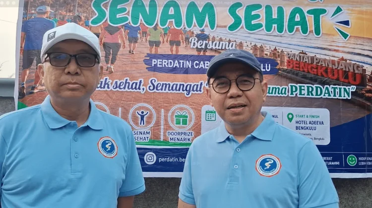 jelang Pelantikan Pengurus, PERDATIN Bengkulu Gelar Jalan Santai dan Senam Sehat