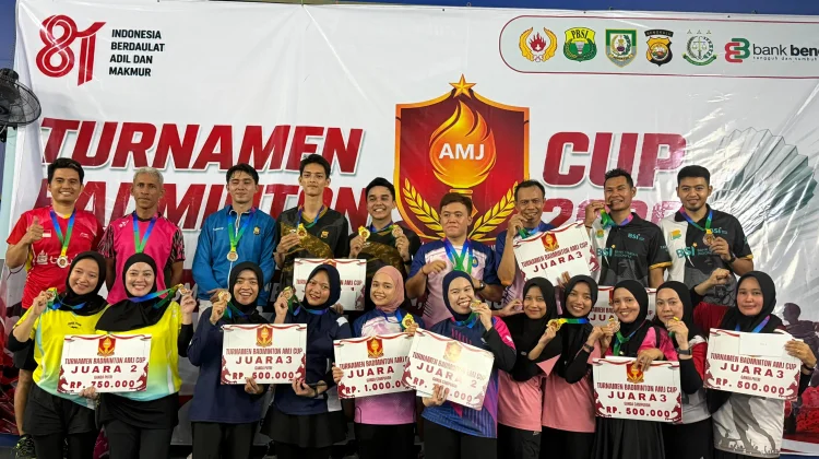 Turnamen Badminton AMJ Cup 2026 Tuntas Digelar