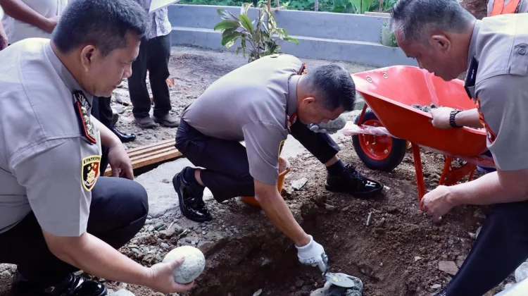 Kapolda Bengkulu Letakkan Batu Pertama Pembangunan Gedung Tahanan Polda