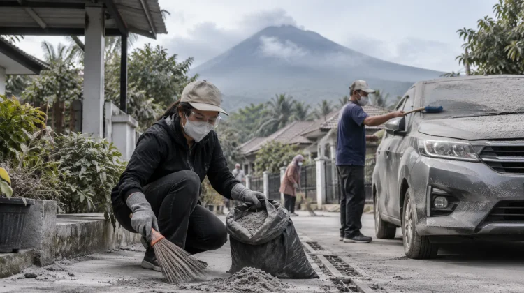 Cara Membersihkan Abu Vulkanik dengan Tepat