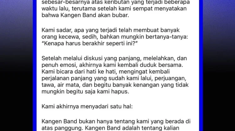 Kangen Band Batal Bubar, Pilih Bersama