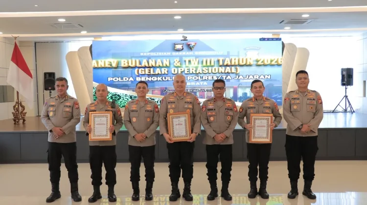 Polresta Bengkulu Raih Penghargaan Operasi Musang Nala 2026