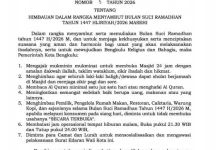 Pemkot Bengkulu Terbitkan Surat Edaran Ramadan 1447 H