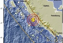 Dini Hari Tadi Bengkulu Diguncang 2 Kali Gempa