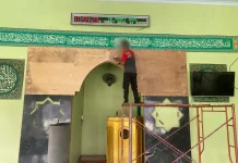Rutan Bengkulu Libatkan WBP dalam Renovasi Masjid