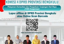 Komisi IV DPRD Bengkulu Buka Posko Pengaduan THR Lebaran Idul fitri