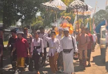 Sambut Nyepi, Pura Dharma Yatra Laksanakan Upacara Melasti