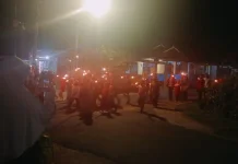 Pawai Takbir Idulfitri di Perum Pinang Mas Kota Bengkulu Meriah