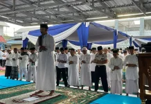 Ratusan Warga Binaan Pemasyarakatan Lapas Bentiring Ikuti Salat Idul Fitri 1447 H