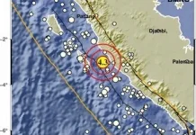 Mukomuko Diguncang  Gempa Dengan  Magnetudo 4.3