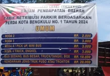 Tarif Parkir, Polresta Bengkulu Dukung Pemerintah Melalui Layanan 110