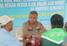 Pererat Silahturahmi, Kapolda Bengkulu Kunjungi Ojol