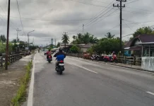 Banjir Surut, Jalan Irian Tanjung Agung Kembali Normal Dilalui Kendaraan