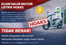 Klaim Wajib Motor Listrik Hoaks