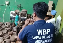 WBP Lapas Arga Makmur kolaborasi dengan LPK BAM lakukan Latihan kemandirian