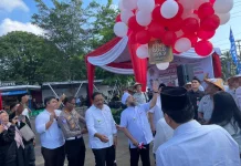 Pelepasan Merpati dan Balon Merah Putih Simbol dimulai Pemutihan Pajak Kendaraan