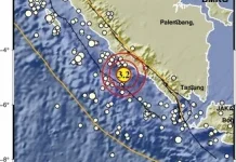 Bengkulu Selatan Diguncang Gempa   Dengan Magnitudo 3.2