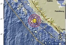 Bengkulu tengah Diguncang Gempa Dengan Magnitudo 3.2