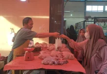 Harga Daging Ayam Potong di Bintuhan Masih Tinggi
