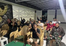 Kodim 0423/Bengkulu Utara Kembali Fasilitasi Masyarakat Nobar Piala Duni