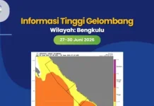 BMKG Bengkulu Rilis Informasi Tinggi Gelombang, Tanggal 27 hingga 30 Juni 2026