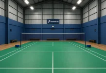 Area Masuk dan Keluar Lapangan dalam Permainan Tunggal Badminton