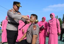 Polres Bengkulu Utara Gekar Upacara Naik Pangkat