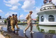 Jelang Revitaliasi, Bupati Data Aset Taman Santoso